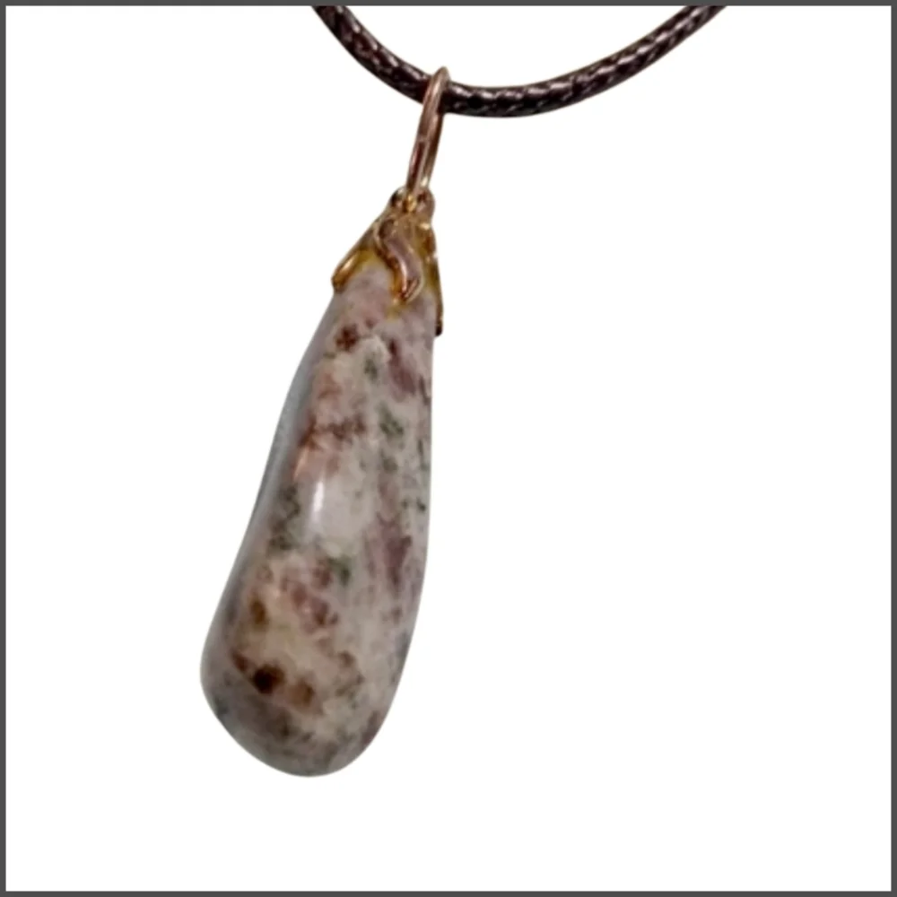 Natural Stone Pendant w/ Cord Necklace. NWOT
